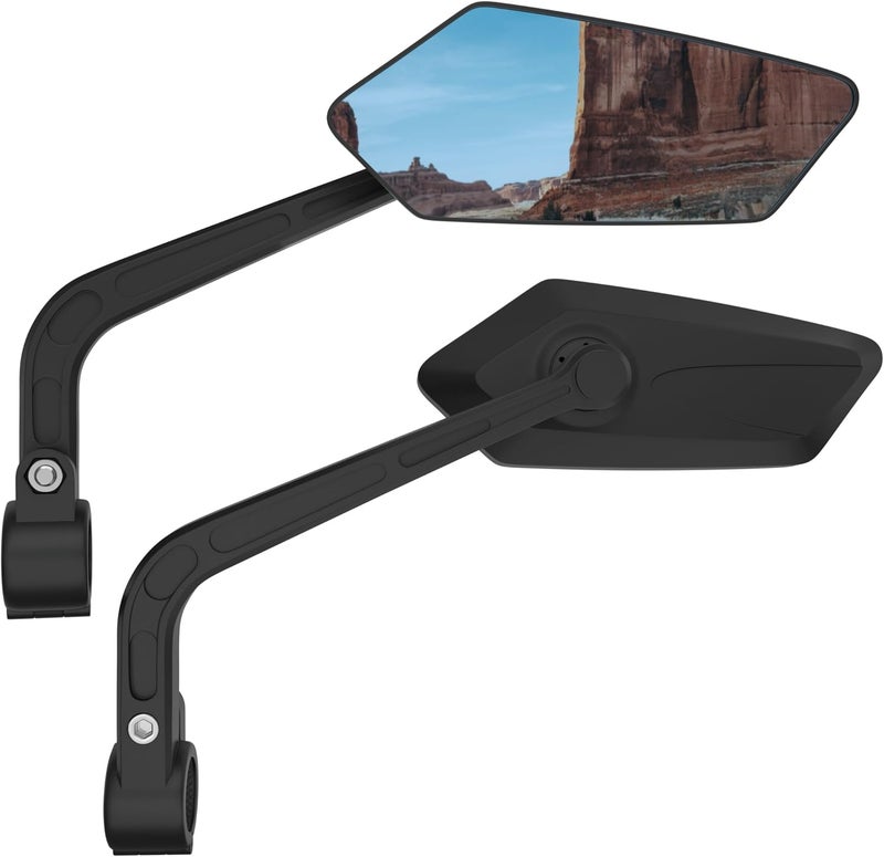 Raoot Handlebar Bike Mirror | Blu-ray Scratch Resistant Glass Lens | Bicycle Rear View Mirrors for Ebike | eBike Accessories - Image 1
